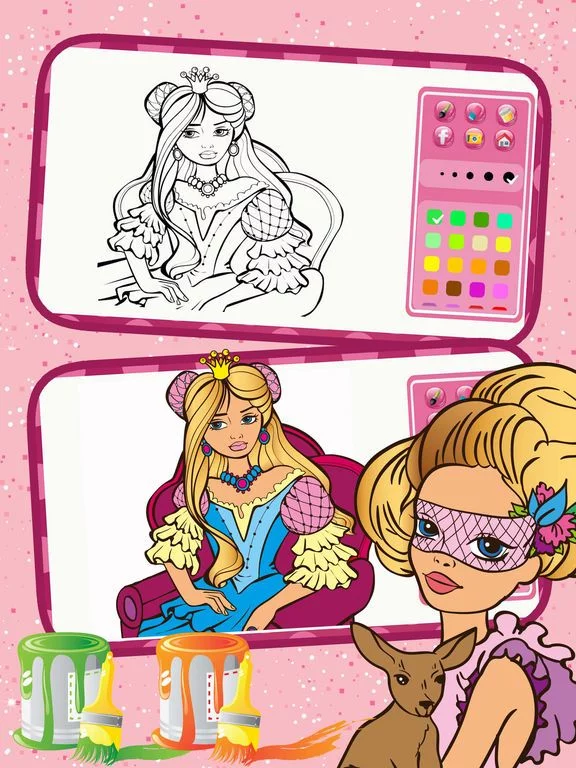 Изображение игры: Princess Coloring Book Free For Toddler And Kids
