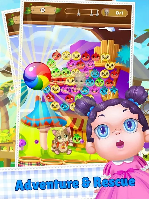 Изображение игры: Crazy Bubble Shooter Birds Rescue - Funny Cat Pop Mania And Adventure Games