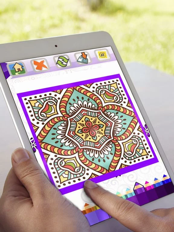 Изображение игры: Mandala Coloring Book Adults Calm Color Therapy