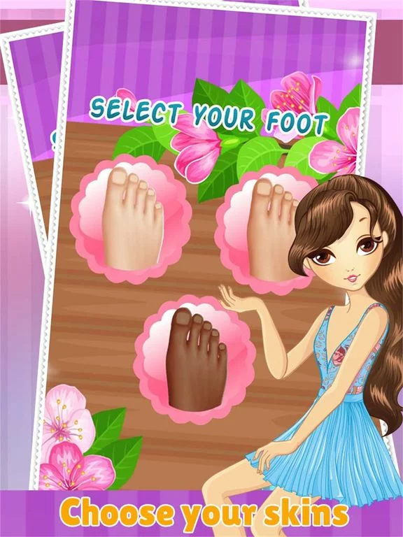 Изображение игры: Toe Nail Spa Salon Beautiful Princess Girls - Makeover And Games Dressup Nails Art & Polish