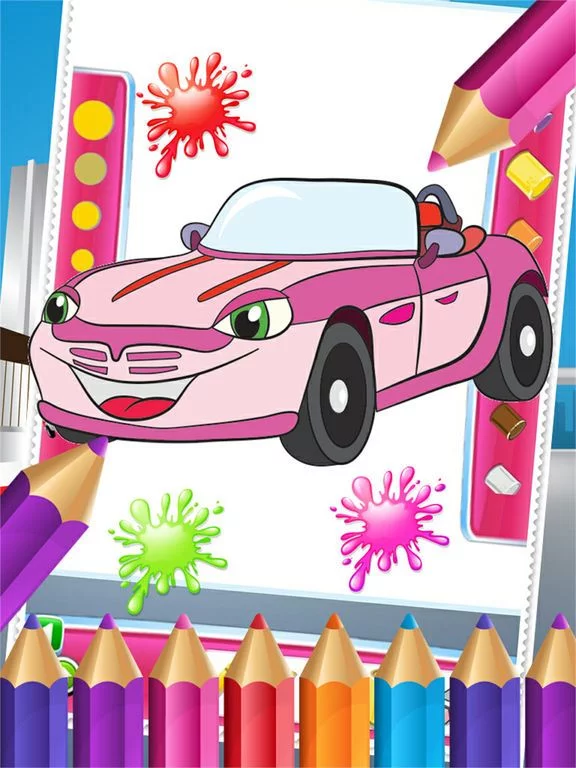 Изображение игры: Car in City Coloring Book World Paint and Draw Game for Kids