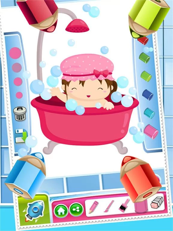 Изображение игры: Little Babies Coloring Book World Paint and Draw Game for Kids