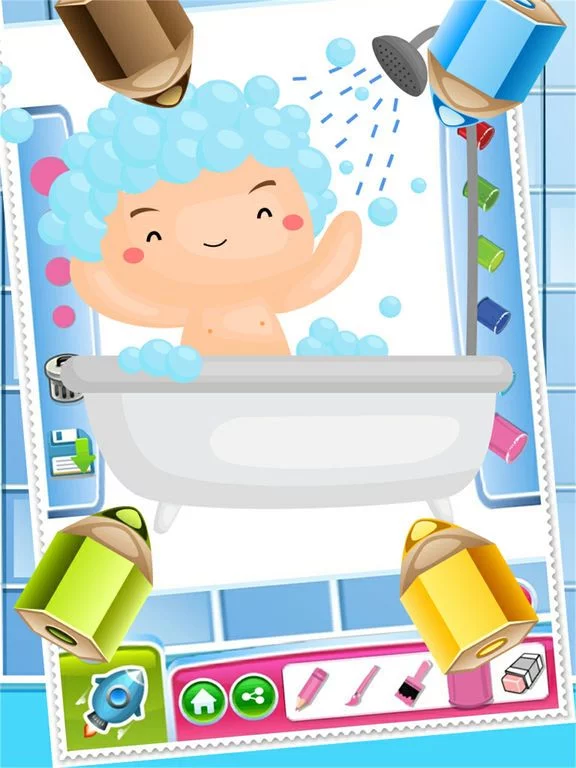 Изображение игры: Little Babies Coloring Book World Paint and Draw Game for Kids