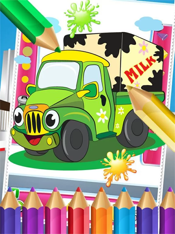 Изображение игры: Car in City Coloring Book World Paint and Draw Game for Kids
