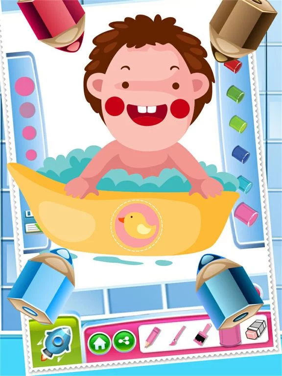 Изображение игры: Little Babies Coloring Book World Paint and Draw Game for Kids