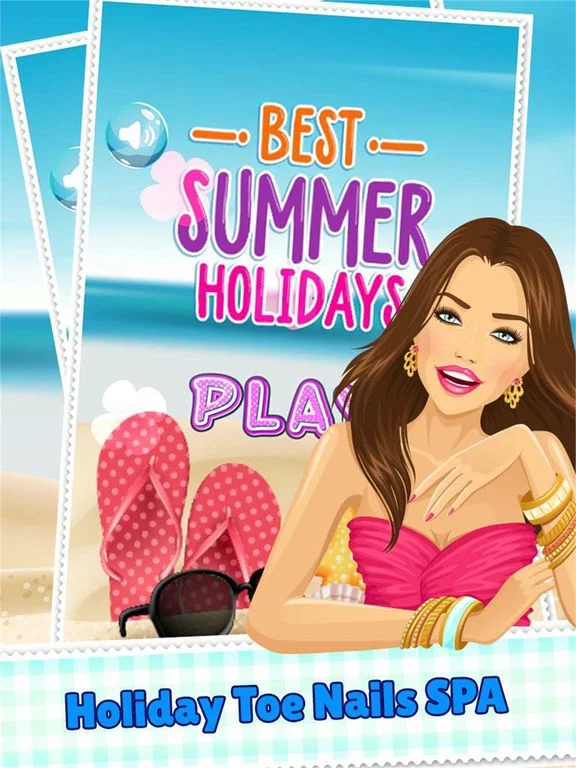 Изображение игры: Holiday Toe Nails Spa Beautiful Princess Girls - Makeover And Games Dressup Nails Art & Polish