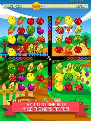 Изображение игры: A Farm Barn Fruits and Veggie Harvest - Match and Pop Mania