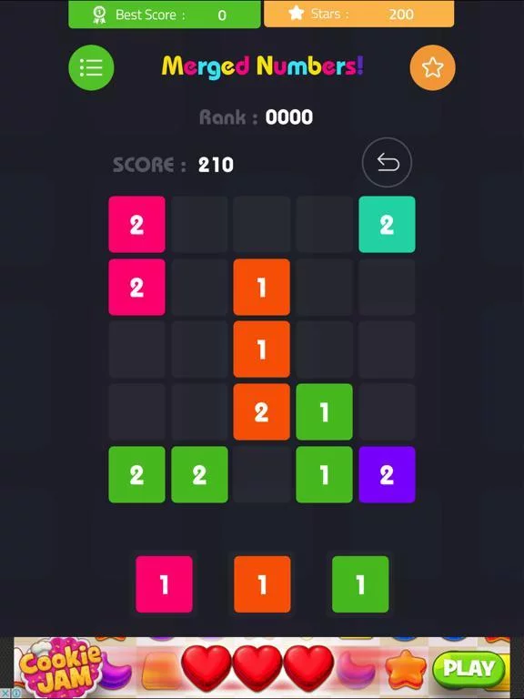 Изображение игры: Merged Numbers! - Blocks puzzle