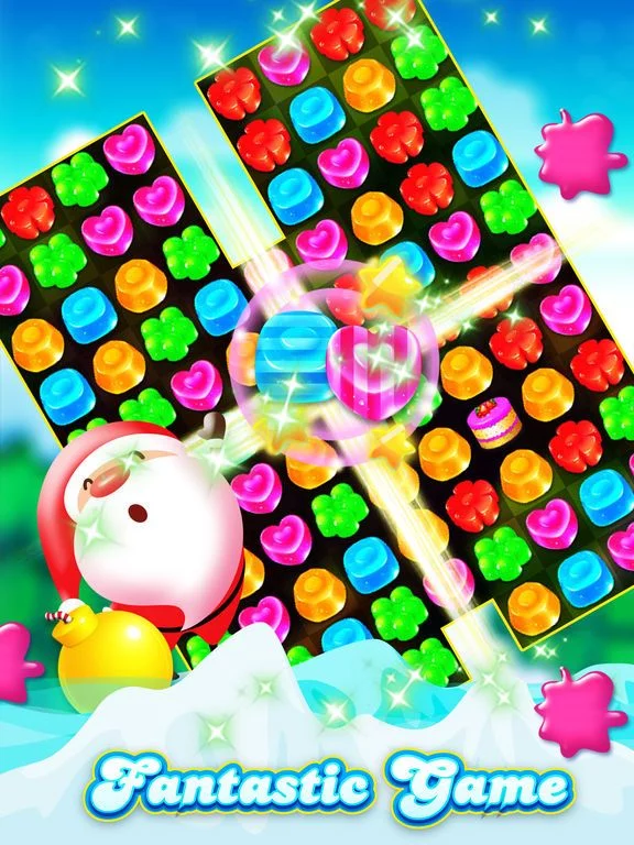 Изображение игры: Candy Gems Christmas - Match 3 Lollipop Puzzle