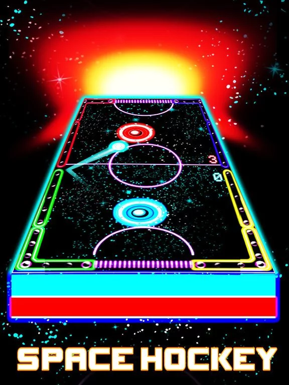 Изображение игры: Glow Hockey HD - Neon Light Air Hockey