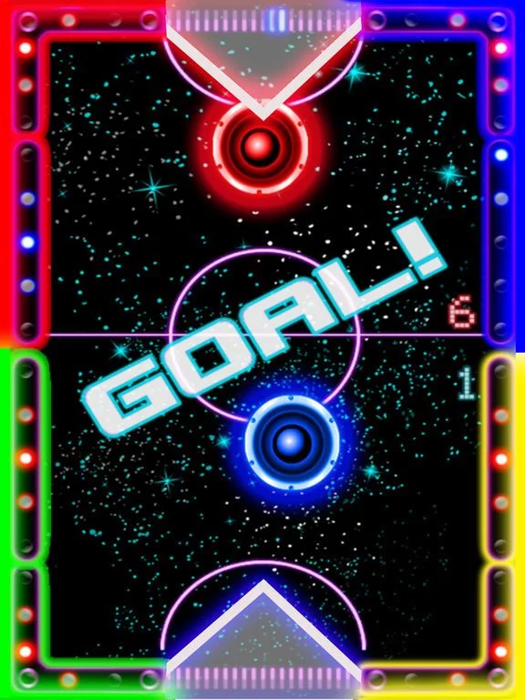 Изображение игры: Glow Hockey HD - Neon Light Air Hockey