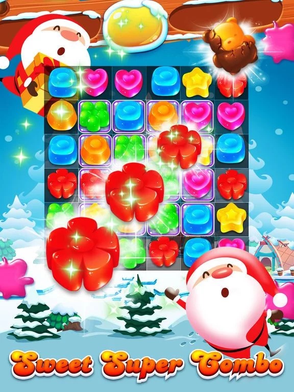 Изображение игры: Candy Gems Christmas - Match 3 Lollipop Puzzle