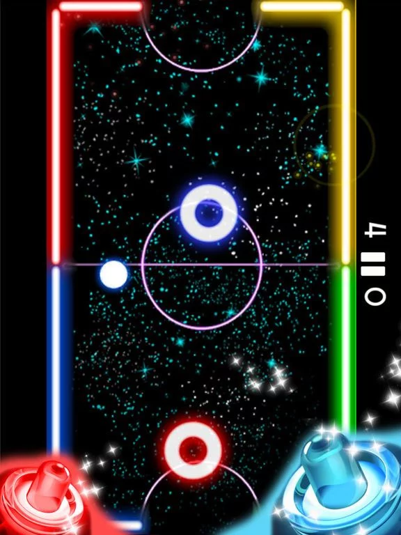 Изображение игры: Glow Hockey HD - New Galaxy War Air Hockey