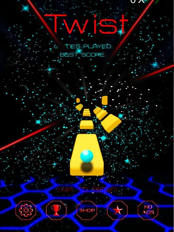 Изображение игры: Twist Rolling Ball On Galaxy