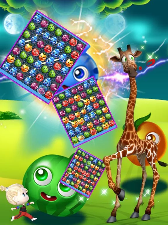 Изображение игры: Fruit Link Blast Bubble Pop!