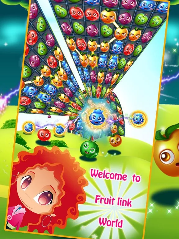 Изображение игры: Fruit Link Blast Bubble Pop!