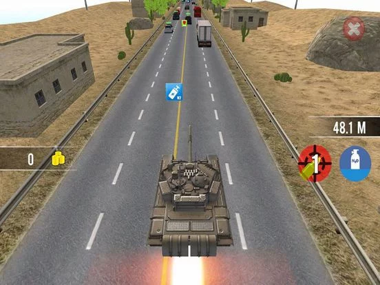 Изображение игры: Crazy Tank: Traffic Speed