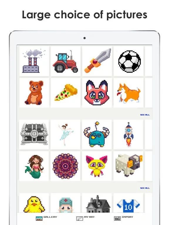 Изображение игры: Pixel Color by Numbers Game