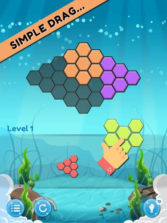 Изображение игры: Block Merger - One Hexa Puzzle