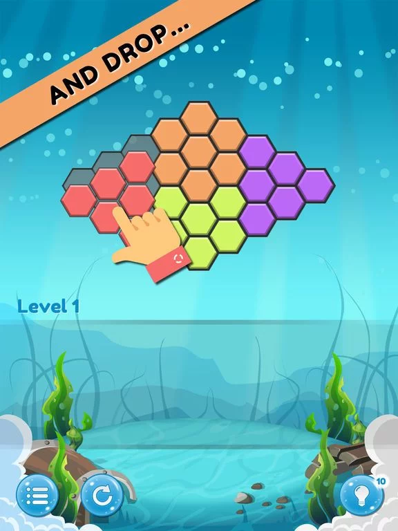 Изображение игры: Block Merger - One Hexa Puzzle