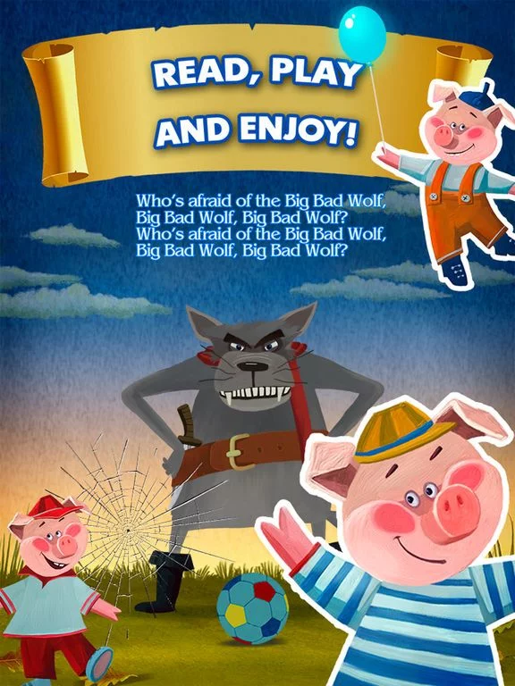 Изображение игры: Three Little Pigs and Big Bad Wolf