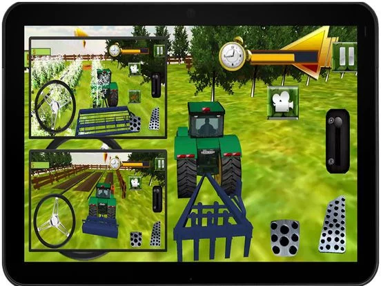 Изображение игры: Real Corn Farming Tractor trolley Simulator 3d 2016 – free crazy farmer Harvester cultivator pro driving village sim