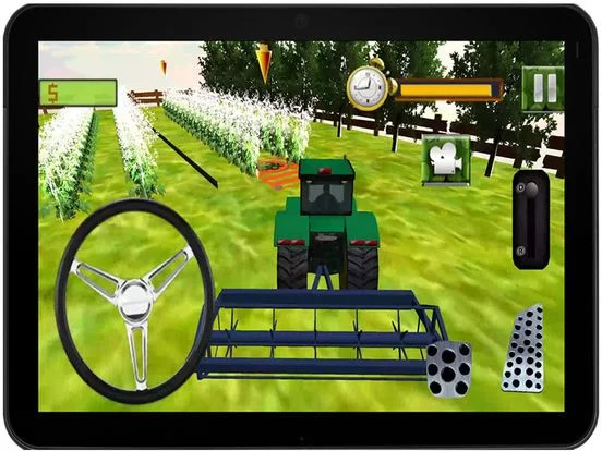 Изображение игры: Real Corn Farming Tractor trolley Simulator 3d 2016 – free crazy farmer Harvester cultivator pro driving village sim