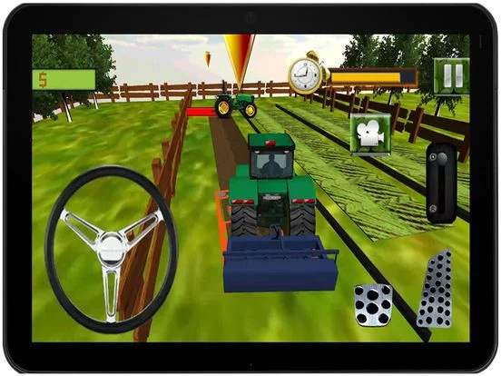 Изображение игры: Real Corn Farming Tractor trolley Simulator 3d 2016 – free crazy farmer Harvester cultivator pro driving village sim