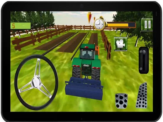Изображение игры: Real Corn Farming Tractor trolley Simulator 3d 2016 – free crazy farmer Harvester cultivator pro driving village sim