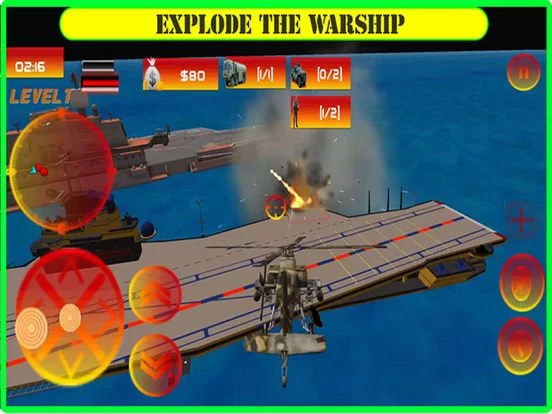 Изображение игры: Gunship Helicopter Navy Battle – Battleship in the Pacific Ocean Sea