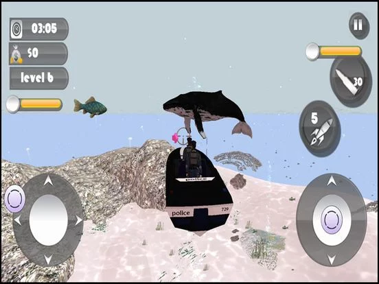 Изображение игры: Fly Submarine Car: Police Boat