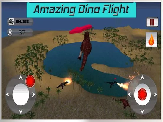 Изображение игры: Flying Dinosaur Simulator - Velociraptor & spinosaurus Simulation FREE game