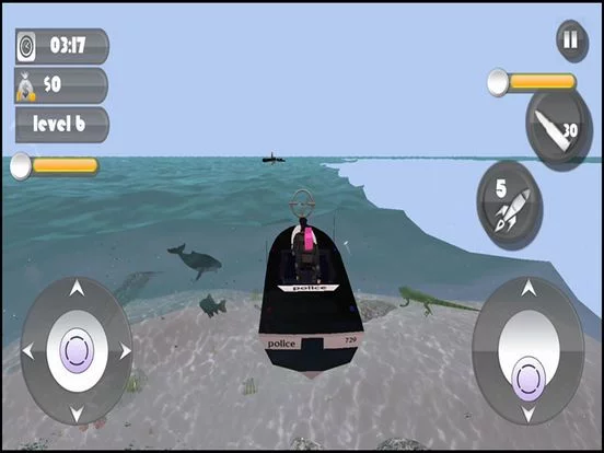 Изображение игры: Fly Submarine Car: Police Boat