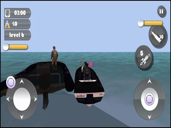 Изображение игры: Fly Submarine Car: Police Boat