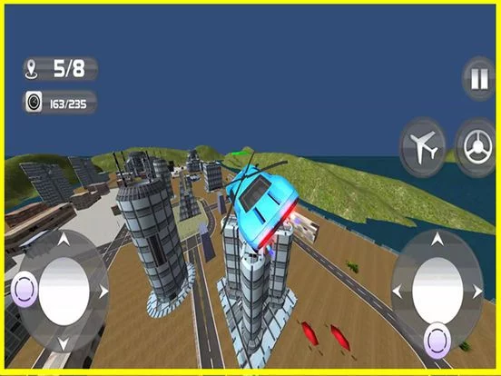 Изображение игры: Flying Car Helicopter - Future Driving Stunts - Airplane Flight Pilot