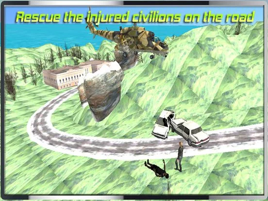 Изображение игры: Helicopter Hill Rescue Ambulance 2016 - Chopper Emergency Relief Operations Free Game