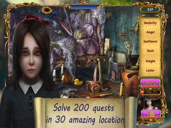 Изображение игры: Hidden Object: Alice's Adventures an Old Castle