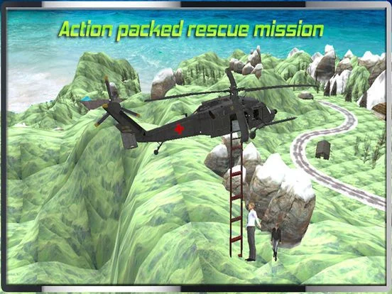 Изображение игры: Helicopter Hill Rescue Ambulance 2016 - Chopper Emergency Relief Operations Free Game