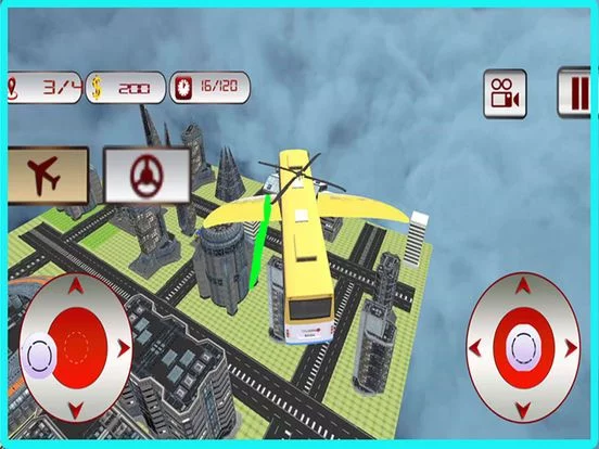 Изображение игры: Flying School Bus Simulator - Extreme Stunt Bus Airplane Flight Pilot