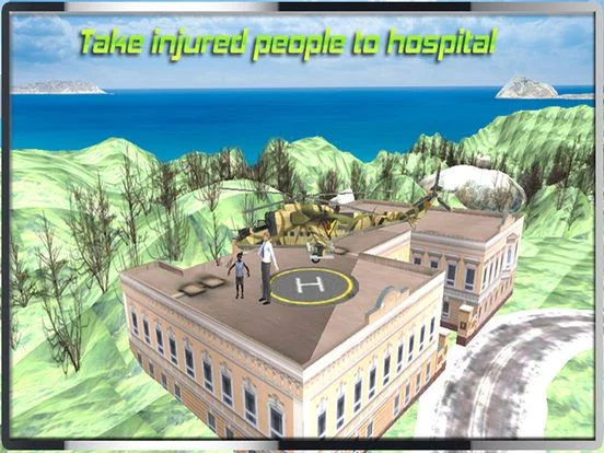 Изображение игры: Helicopter Hill Rescue Ambulance 2016 - Chopper Emergency Relief Operations Free Game