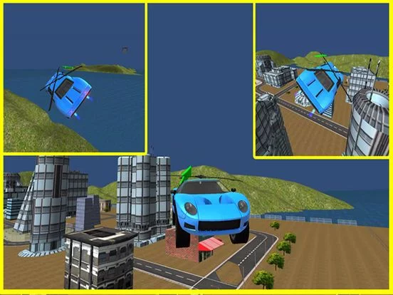 Изображение игры: Flying Car Helicopter - Future Driving Stunts - Airplane Flight Pilot