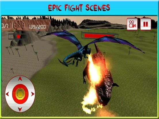 Изображение игры: Flying Dragon Warrior Attack – Monster vs Dinosaur Fighting Simulator