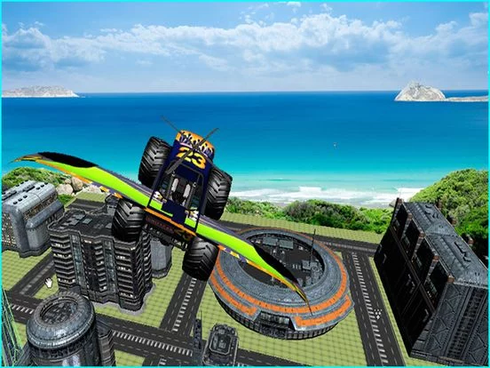 Изображение игры: Flying Car Offroad Monster 4x4 Simulator - Futuristic Truck Stunts