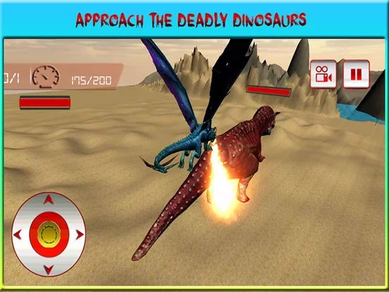 Изображение игры: Flying Dragon Warrior Attack – Monster vs Dinosaur Fighting Simulator