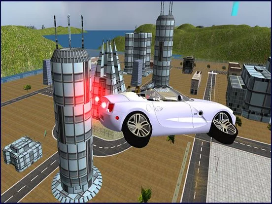 Изображение игры: Flying Car Simulator - Futuristic Driving Stunts - Airplane Flight Pilot
