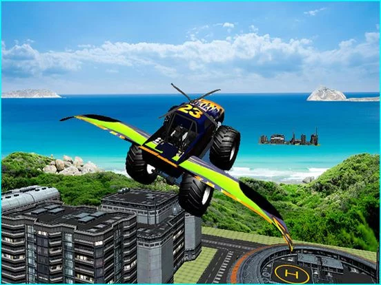 Изображение игры: Flying Car Offroad Monster 4x4 Simulator - Futuristic Truck Stunts