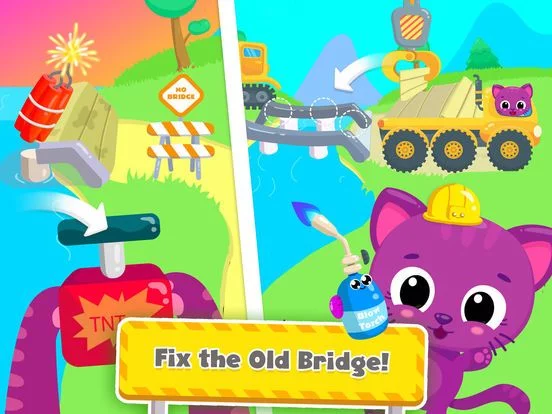 Изображение игры: Cute & Tiny Construction Cars