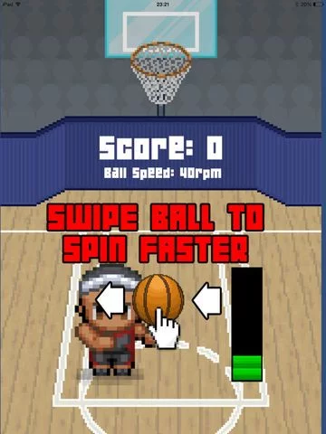 Изображение игры: Spin the ball - Basketball Game Retro