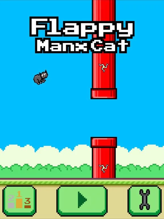Изображение игры: Flappy Manx Cat