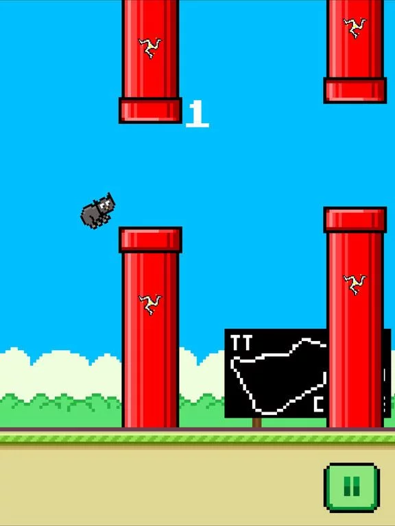 Изображение игры: Flappy Manx Cat